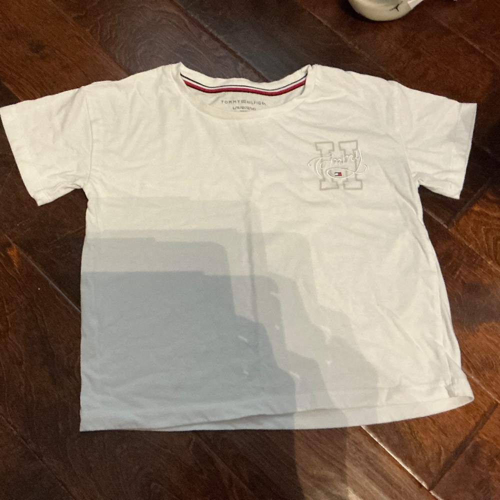 Tommy Hilfiger white large girls shirt